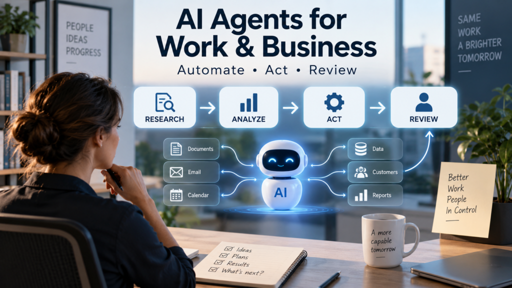 AI agents for work and business coordinating digital tasks with human review and oversight