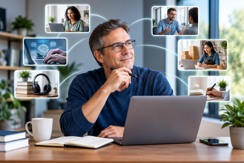AI income opportunities for a professional exploring freelance, consulting, small business, and digital work