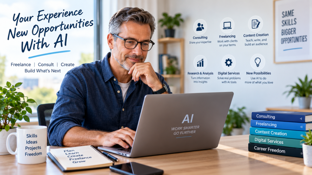 AI for freelancers using professional skills and AI tools to create independent work opportunities